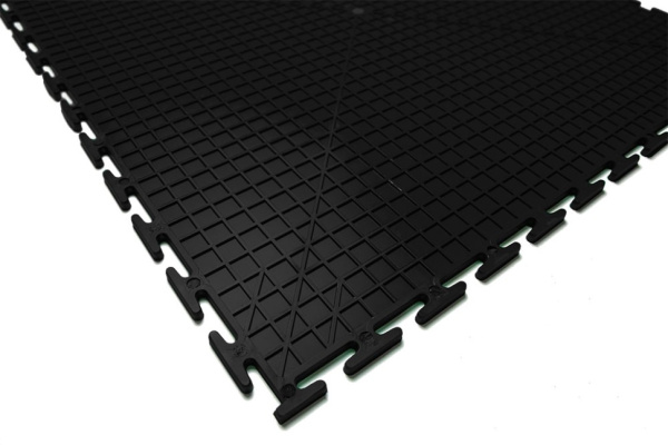 Плитка ПВХ Standart Flat, 5 мм, 500*500, чёрный