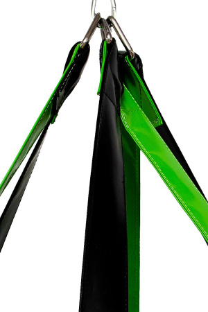 Боксерский мешок SportPanda 180 см, диаметр 45 см, вес 85 кг, черный / зеленый