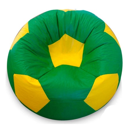 Кресло-мяч «Футбольный мяч», зелёный / жёлтый – фото