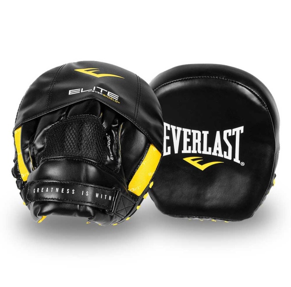 Лапы боксерские Everlast Elite Mini PU, изогнутые – фото
