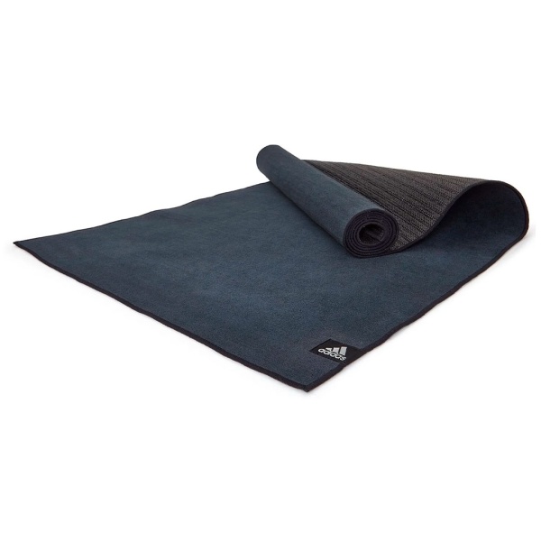 Коврик для горячей йоги Adidas ADYG-10680BK, 2 мм, полиэстер + полимерная смола, чёрный – фото