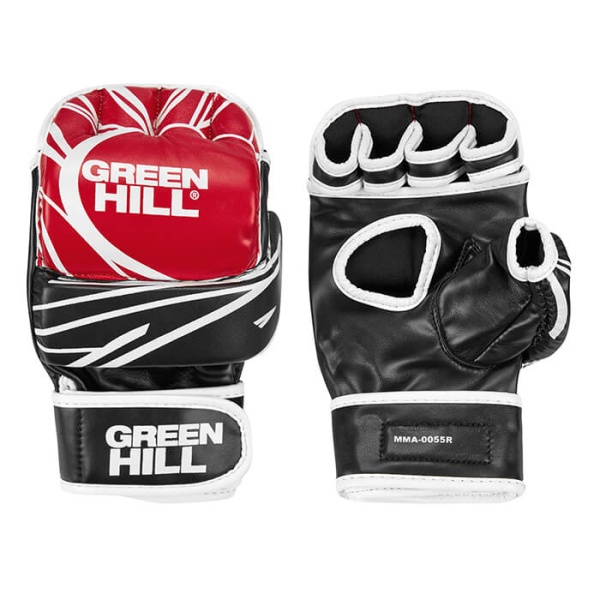 Перчатки для MMA Green Hill MMA-0055R, тренировочные, красно-чёрный – фото