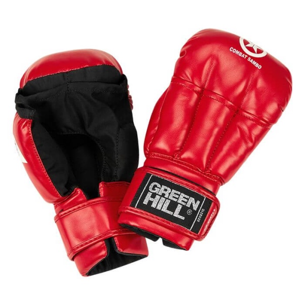 Детские перчатки для боевого самбо Green Hill PG-2047cs Combat Sambo, красный – фото