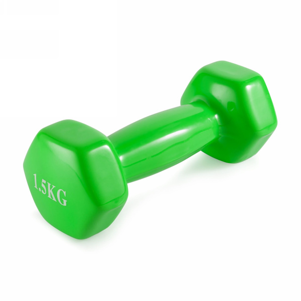 Гантель неразборная 1,5 кг. винил VictoryFit VF-DV015 – фото