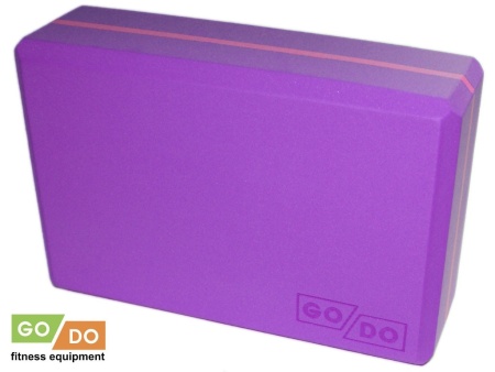 Кирпичик для йоги GO DO YJ-K2-ФМ, утяжелённый, фиолетовый – фото