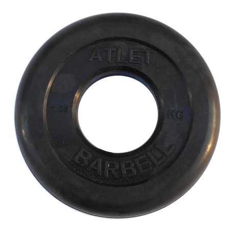 Диск обрезиненный BARBELL ATLET 1.25 кг / диаметр 51 мм – фото