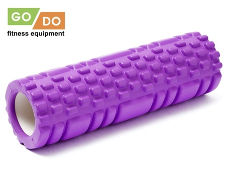 Валик-ролл для фитнеса и йоги GO DO JD2-29, 29 x 10 см, массажный, фиолетовый – фото
