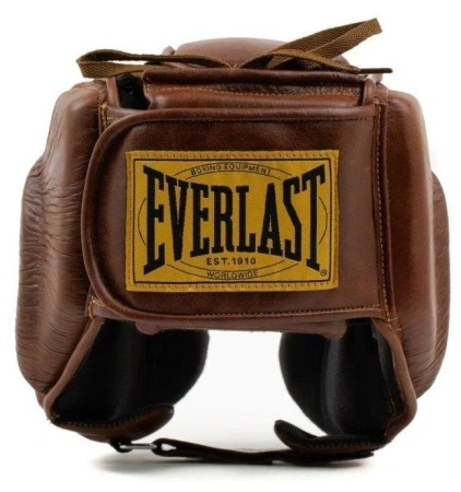 Шлем боксерский Everlast 1910 Brown, для соревнований – фото