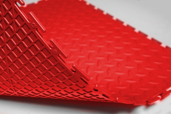 Плитка ПВХ Standart Grain, 4 мм, 500*500, красный