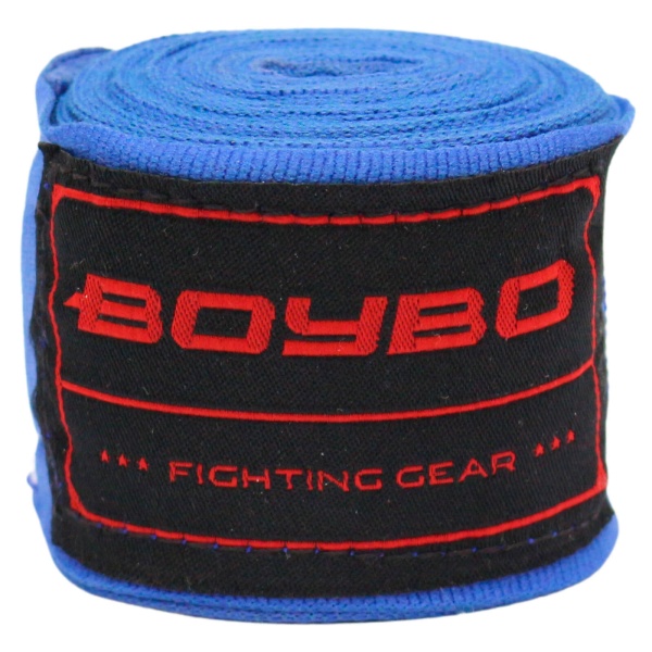 Боксерский бинт BoyBo BB2002-20, хлопок / эластан, синий – фото