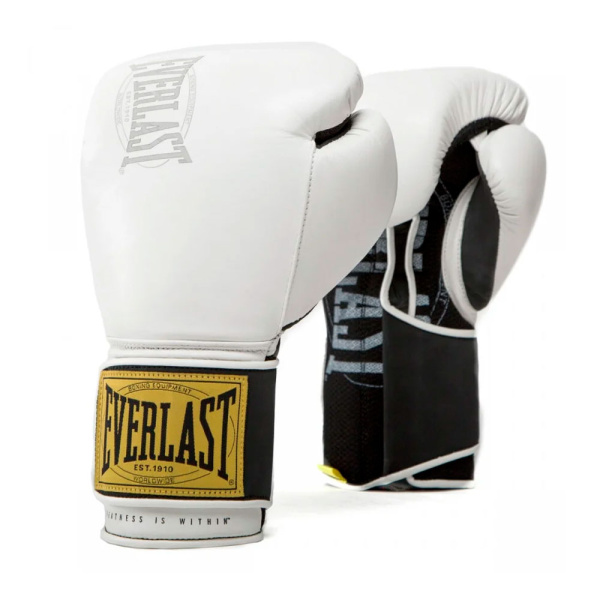 Боксерские перчатки Everlast 1910 Classic, тренировочные, белый – фото