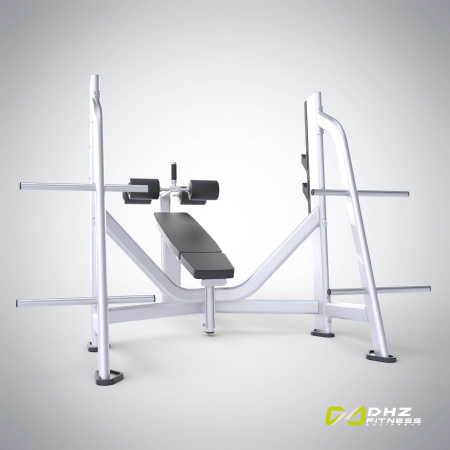 Скамья-стойка для жима под углом вниз E-7041 (Olympic Decline Bench) – фото
