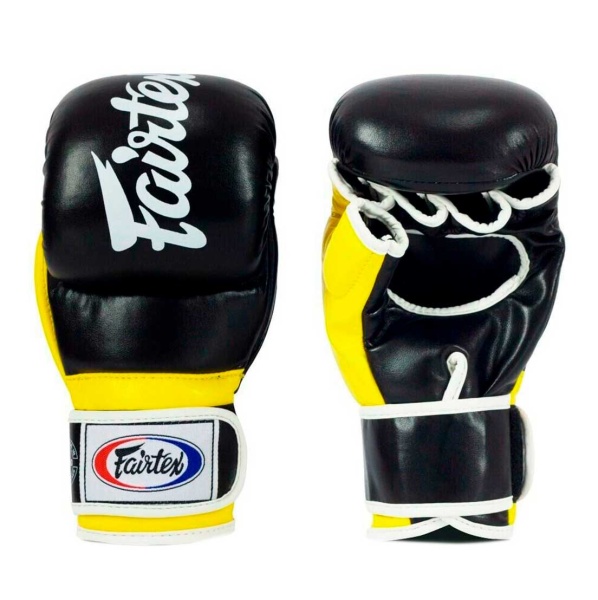 Перчатки для ММА Fairtex FGV18 Alistar Overeem, тренировочные, жёлтый – фото