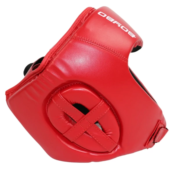 Шлем боксерский BoyBo TITAN IB-24 (одобрены ФРБ), красный – фото