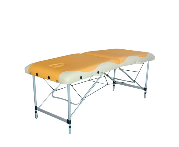 Массажный стол DFC NIRVANA Elegant PREMIUM, 2 секции, складной, оранжево-бежевый – фото
