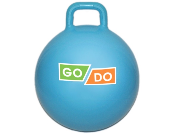 Мяч-прыгун с ручкой 4-D45-Г, 45 см, голубой – фото