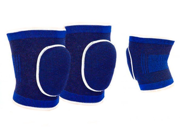 Наколенники волейбольные с накладкой, S, синий – фото