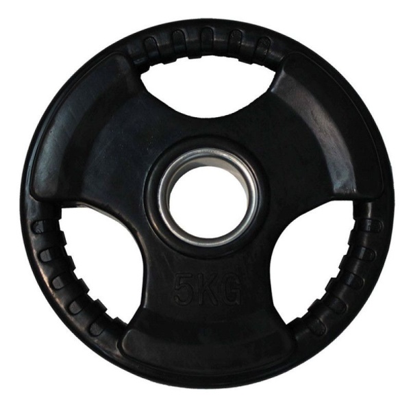 Диск обрезиненный 3 HANDLE, 5 кг / диаметр 51 мм, чёрный – фото