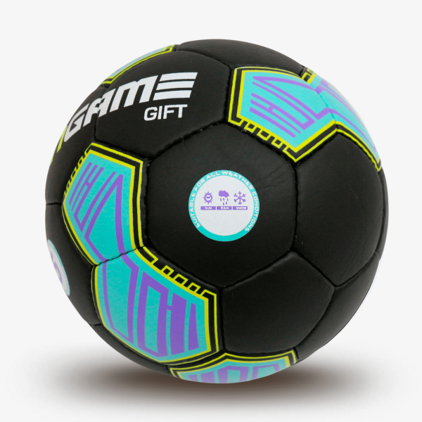 Мяч футбольный INGAME GIFT  IFB-108, №5, чёрно-сине-жёлтый – фото