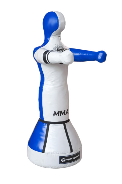 Манекен для бокса и спарринга Герман 190 см, 110 кг, с надписью, синий