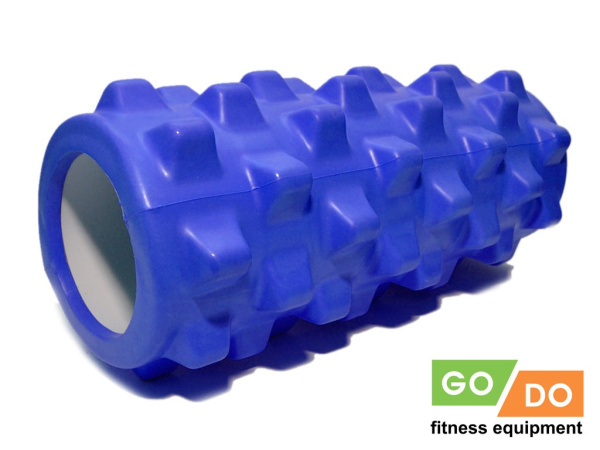 Валик-ролл для йоги и фитнеса GO DO LY1-31, 31 x 10 см, массажный, синий – фото