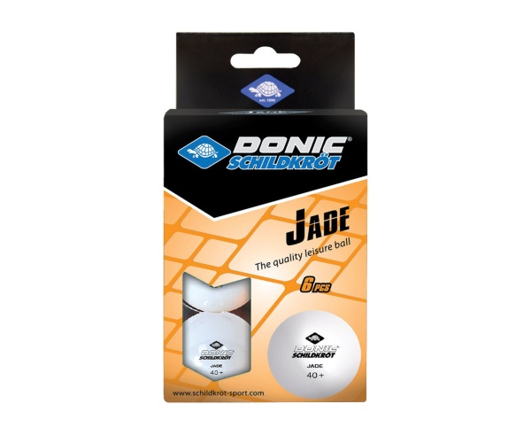 Мячики для настольного тенниса DONIC JADE 40+, 6 шт, белый – фото