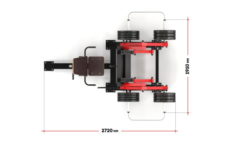 Уличный тренажер "Жим ногами" с изменяемой нагрузкой – фото