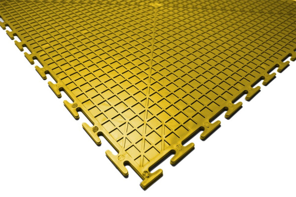 Плитка ПВХ Standart Grain, 4 мм, 500*500, жёлтый