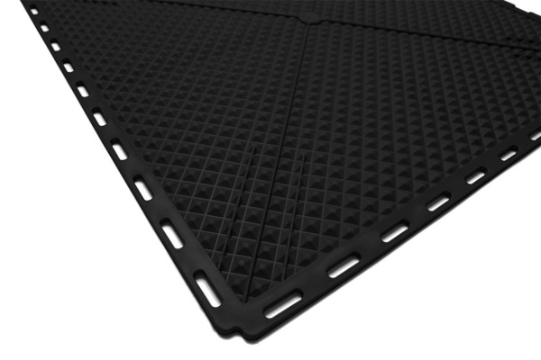 Плитка ПВХ Standart Fix, 6 мм, 500*500, чёрный