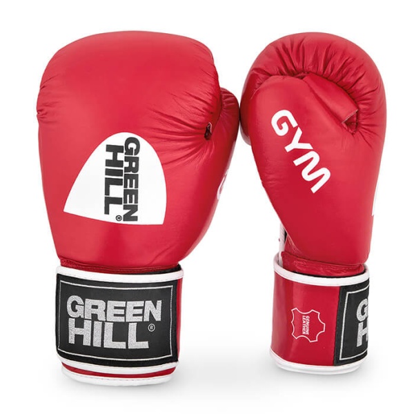 Боксерские перчатки Green Hill GYM, тренировочные, красные – фото