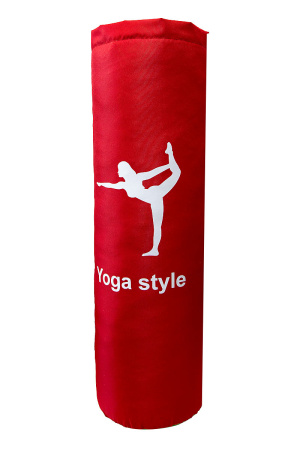 Валик (подушка / болстер) для йоги и пилатеса, 70 х 20 см, красный с зеленым – фото