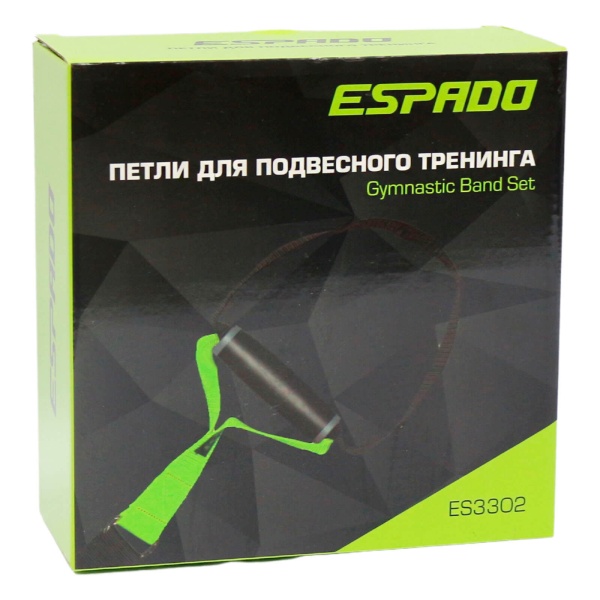 Тренировочные петли ESPADO ES3302, чёрный / зелёный – фото