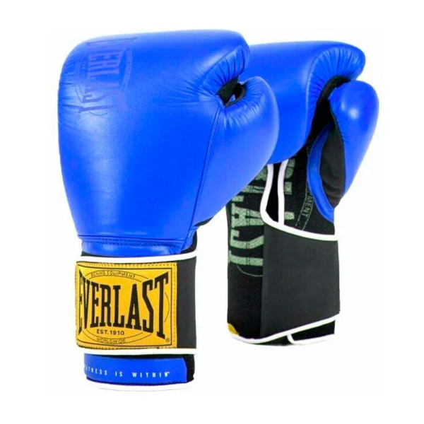 Боксерские перчатки Everlast 1910 Classic, тренировочные, синий – фото