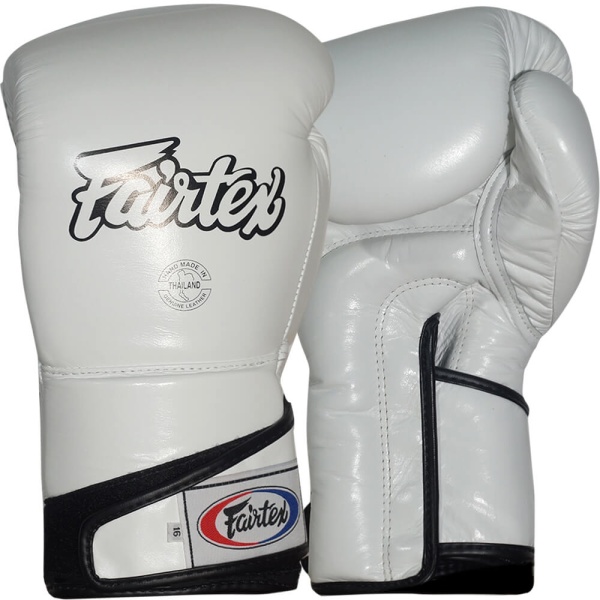 Боксерские перчатки Fairtex BGV6 Angular Sparring Gloves, тренировочные, белый – фото
