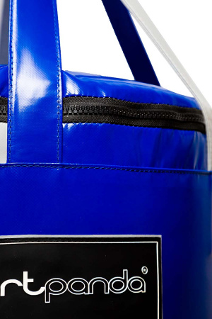 Боксерский мешок SportPanda 220 см, диаметр 45 см, вес 100 кг, серый / синий