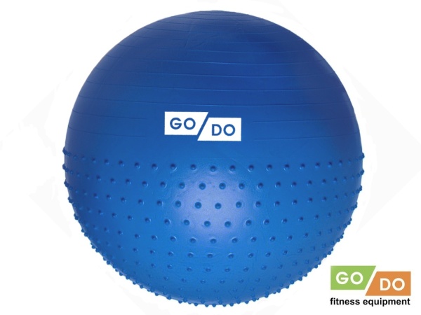 Мяч для фитнеса / фитбол GO DO ВМ-55-С, 55 см, синий – фото