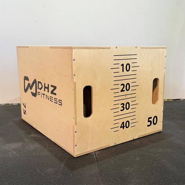 Универсальный PLYO BOX 3 в 1, 50х60х75 см, со шкалой наклона (фанера) – фото