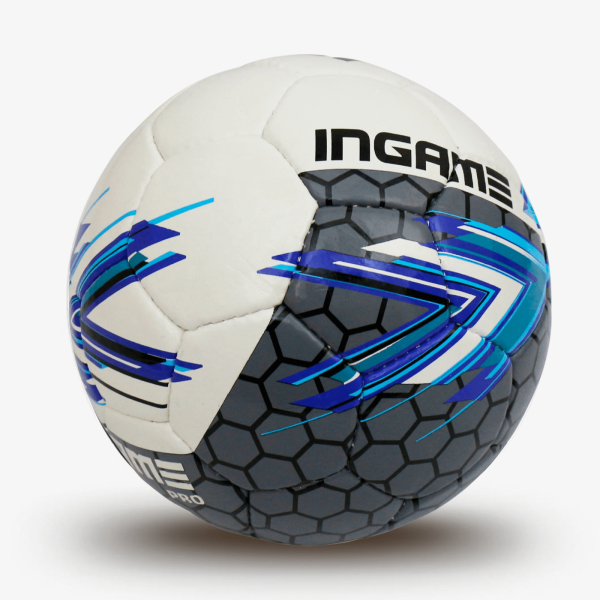 Мяч футбольный INGAME PRO IFB-119, №4, сине-серый – фото