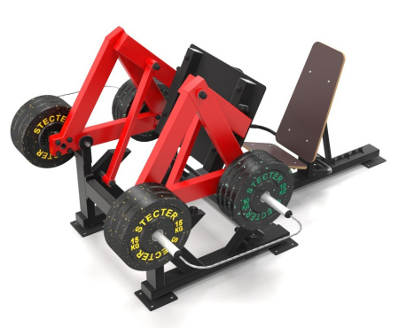Уличный тренажер "Жим ногами" с изменяемой нагрузкой – фото