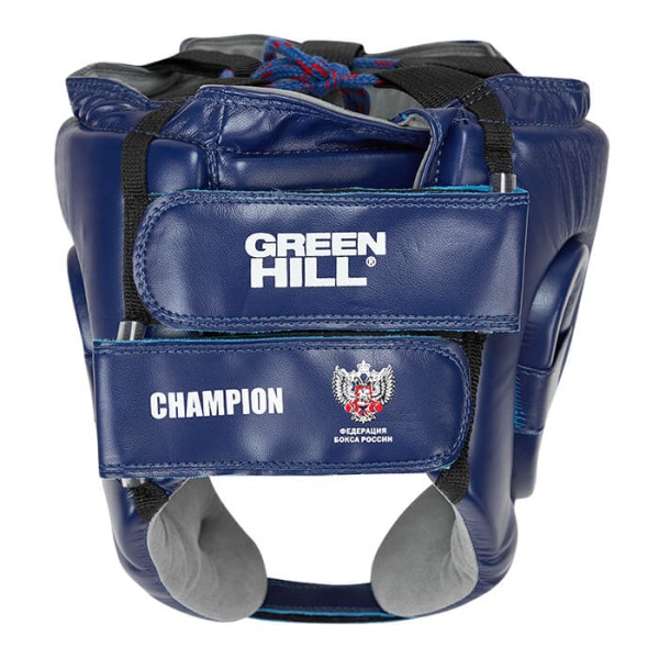 Шлем боксерский Green Hill CHAMPION HGC-10303FBR, для соревнований,синий – фото