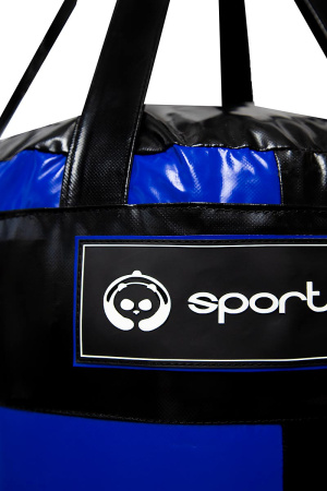 Боксерский мешок SportPanda 100 см, диаметр 50 см, вес 50 кг, синий / черный