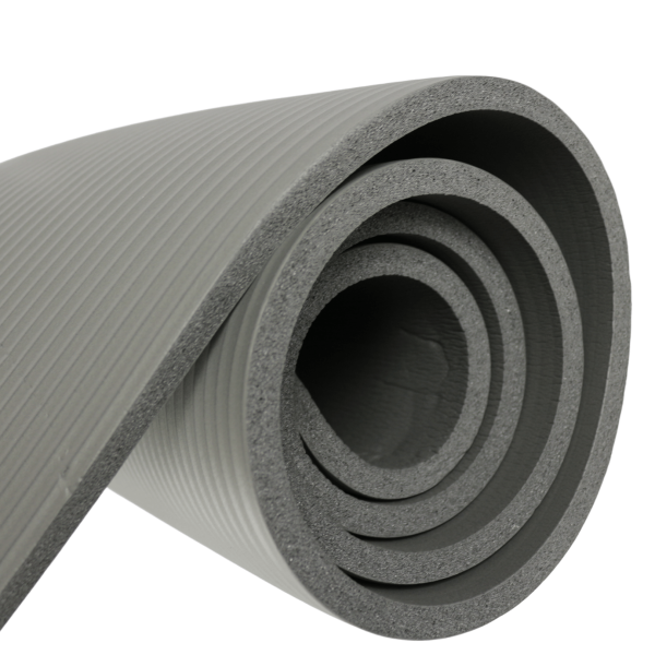 Коврик для йоги и фитнеса ESPADO ES2123 1/10, 10 мм, каучук, серый – фото