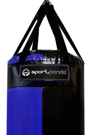 Боксерский мешок SportPanda 100 см, диаметр 50 см, вес 50 кг, синий / черный