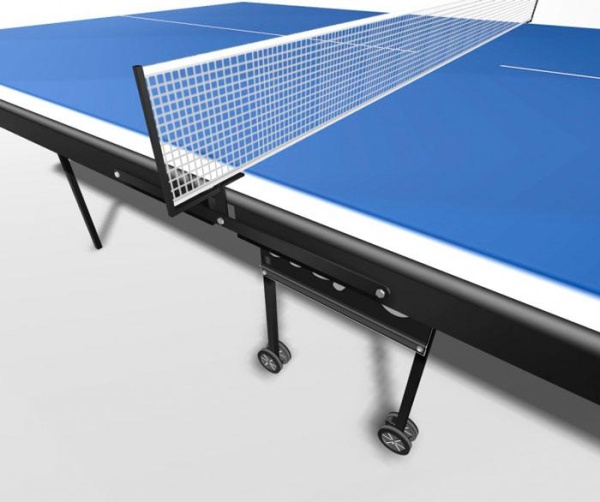 Стол теннисный WIPS Royal - C, для помещений, складной, усиленное игровое поле, на роликах, со встроенной сеткой – фото
