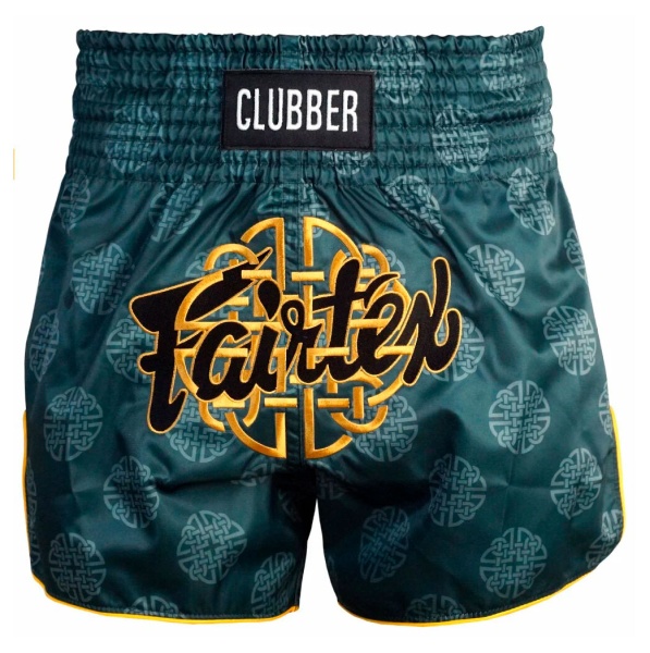 Шорты для тайского бокса и кикбосинга Fairtex BS1915 Clubber, зелёный – фото