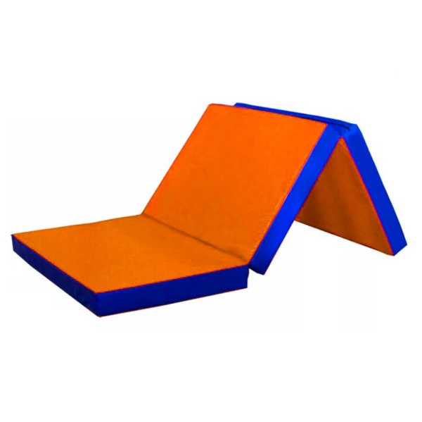  Мат для приземления SportPanda, 2 х 3 х 0.2 м, складной, тент ПВХ + поролон, 18 кг/м3, оранжевый