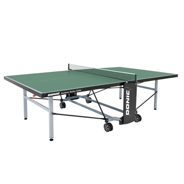 Теннисный стол DONIC OUTDOOR ROLLER 1000, складной, зелёный – фото