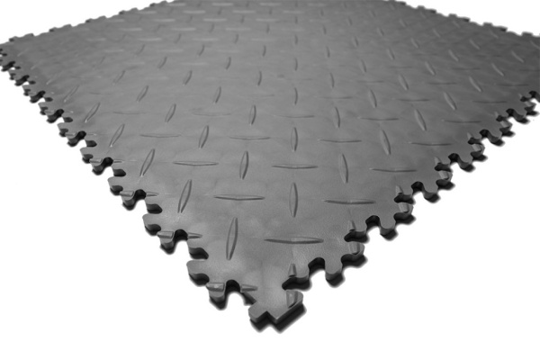 Плитка ПВХ Standart Diamond, 7 мм, 500*500, серый