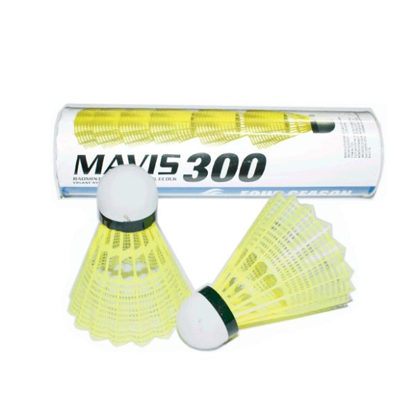 Воланы MAVIS 300, пластик, 6 шт, жёлтый – фото