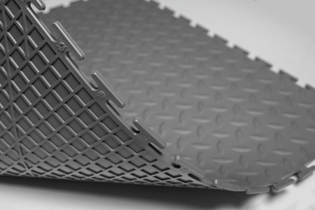 Плитка ПВХ Standart Grain, 9 мм, 500*500, серый